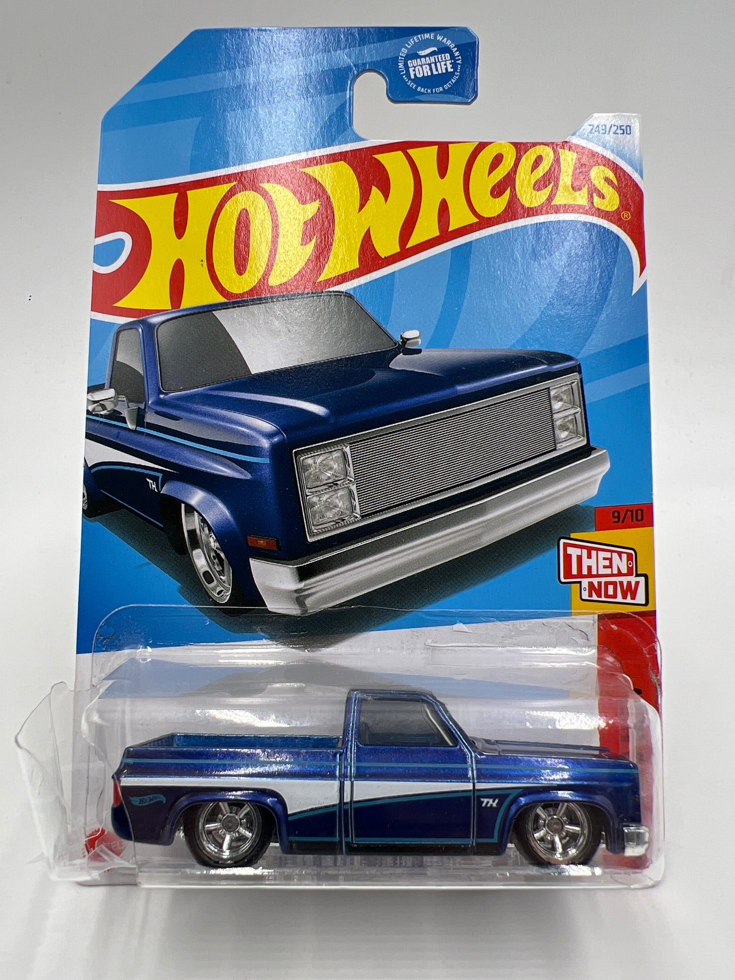 2024 Hot Wheels Super Treasure Hunt #249 83 Chevy Silverado Blue W/Protector Bad Card/Blister