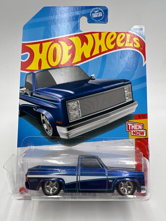 2024 Hot Wheels Super Treasure Hunt #249 83 Chevy Silverado Blue W/Protector Bad Card/Blister