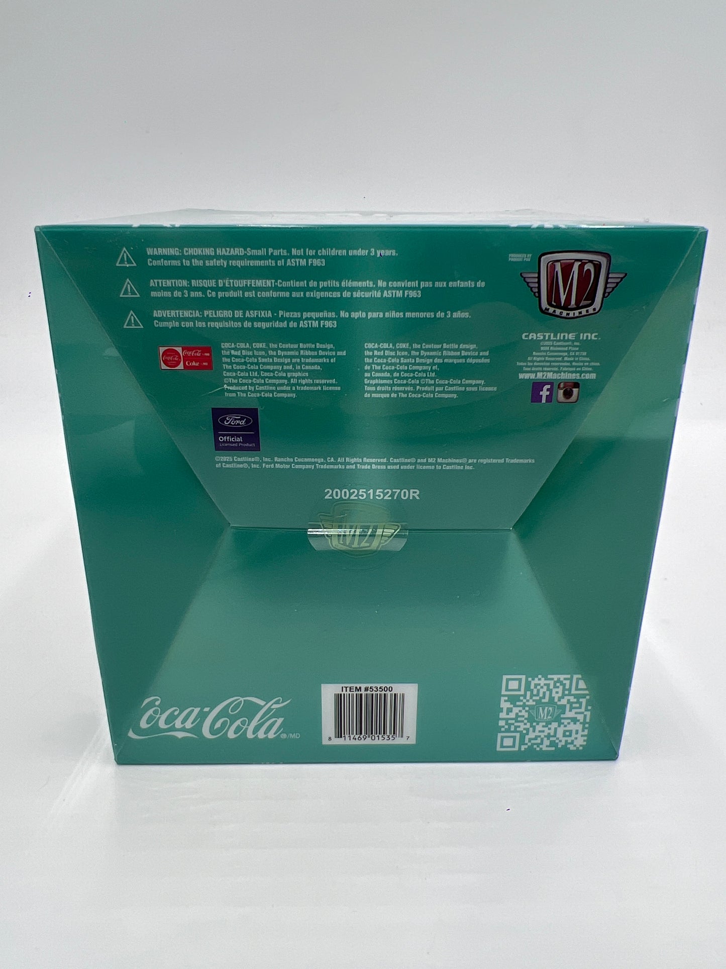 2025 M2 Machines Coca Cola Holiday Christmas Ornaments CHASE 1969 Ford F-100 Ranger Light Blue