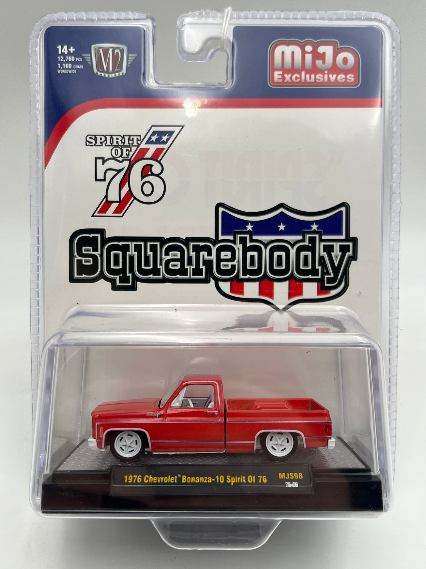 M2 Machines MJS98 MiJo Exclusives CHASE 1976 Chevrolet Bonanza 10 Spirit Of 76 Red