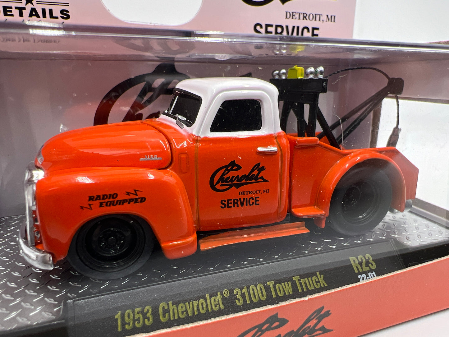 M2 Machines Ground Pounders 1953 Chevrolet 3100 Tow Truck Orange R23