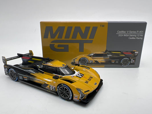 Mini GT #1004 Cadillac V-Series.R #01 2024 IMSA Sebring 12 Hrs Cadillac Racing Mobil 1