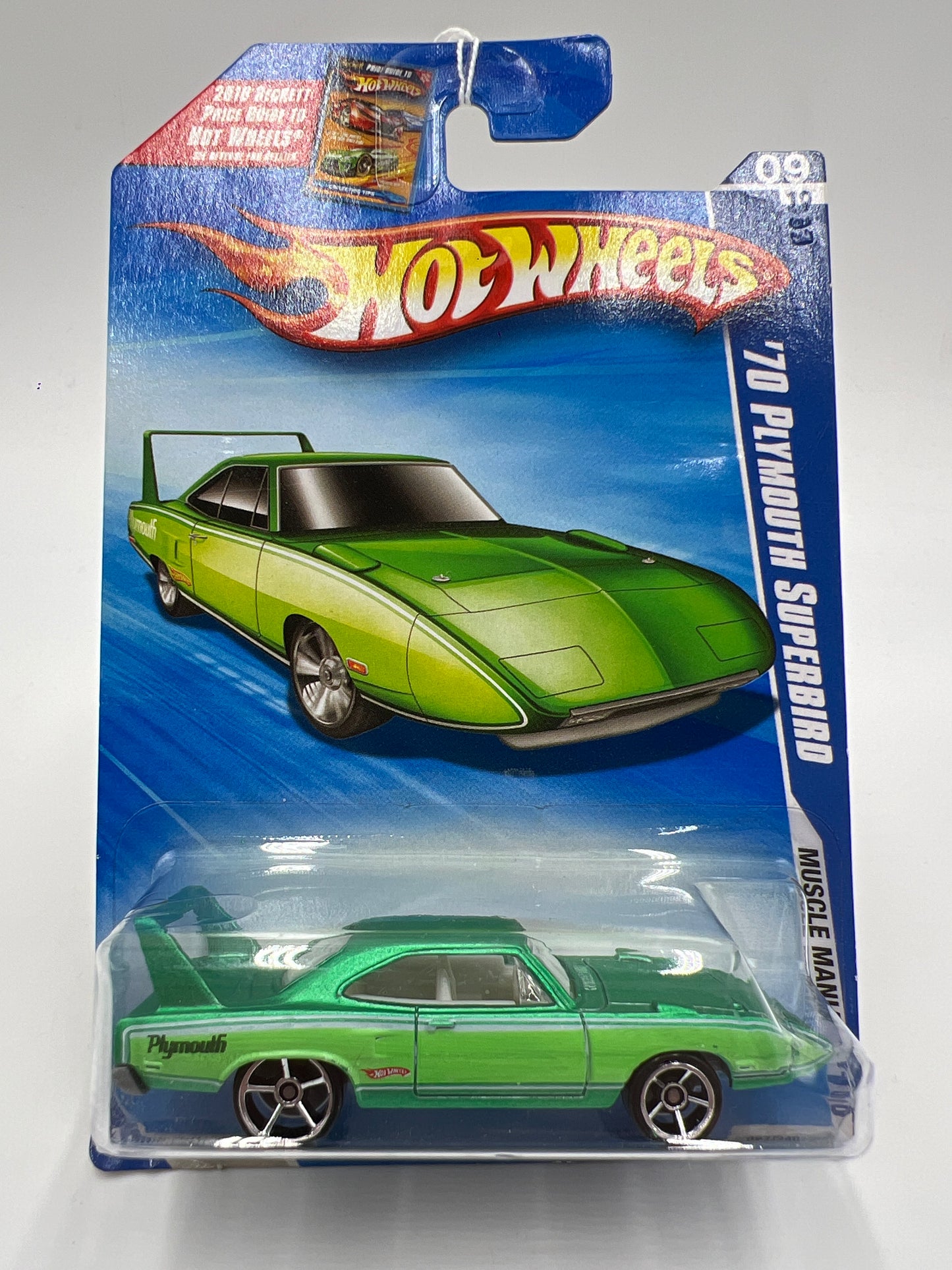 2010 Hot Wheels Muscle Mania #87 70 Plymouth Superbird Green 56B