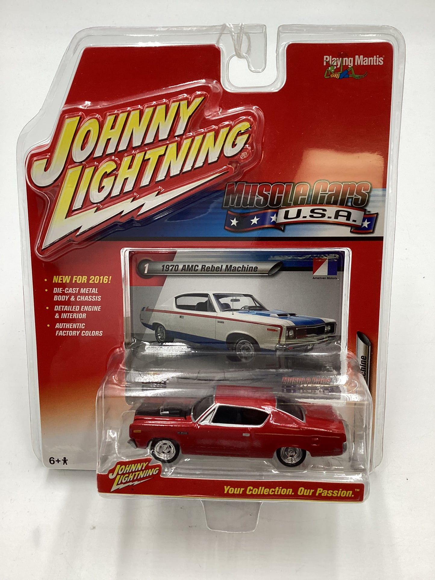 Johnny Lightning Muscle Cars USA 1970 AMC Rebel Machine Red 221A