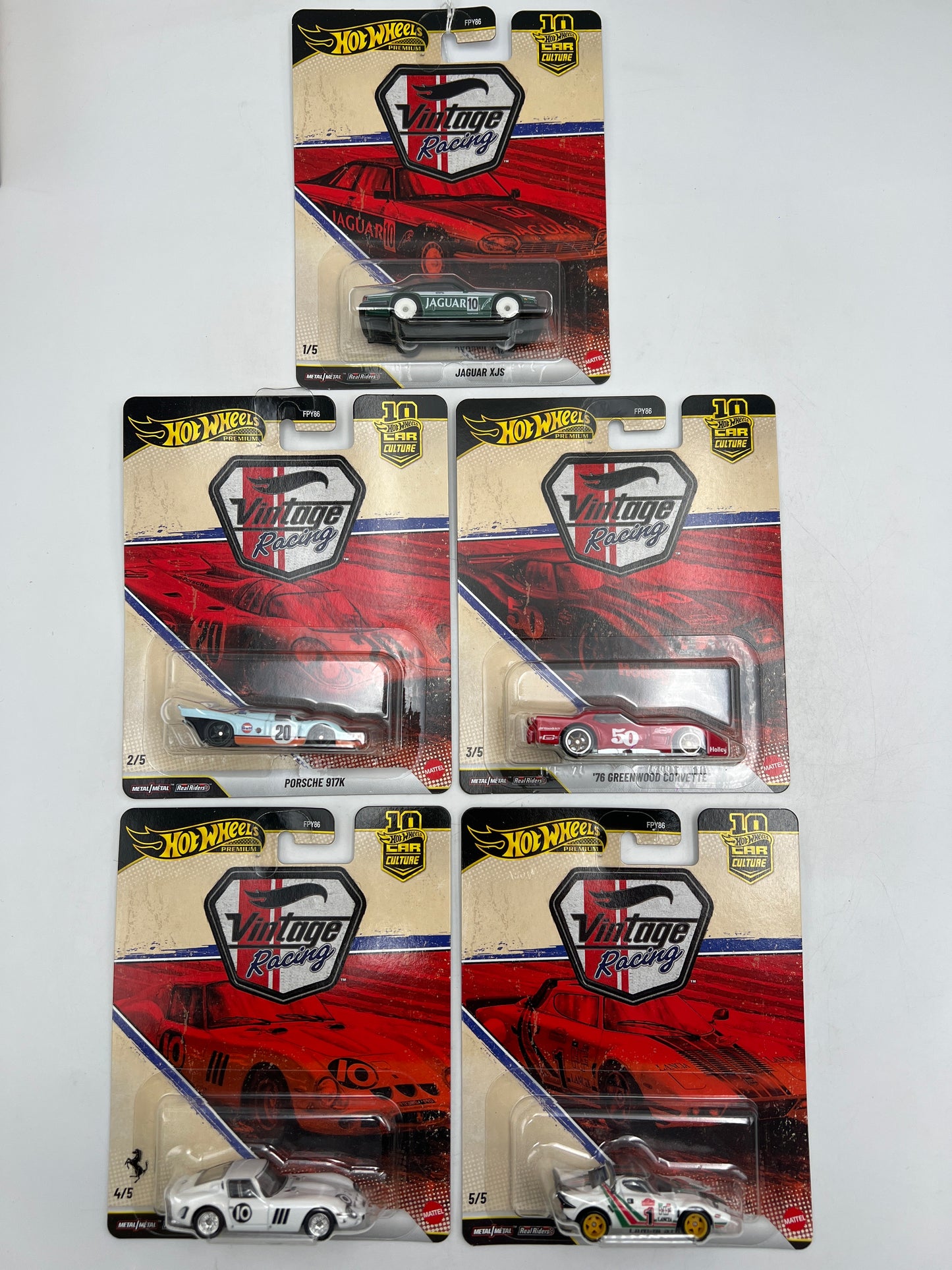 2026 Hot Wheels Car Culture Premium Vintage Racing Complete Set Of 5