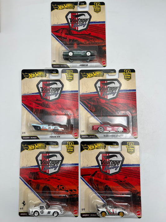 2026 Hot Wheels Car Culture Premium Vintage Racing Complete Set Of 5