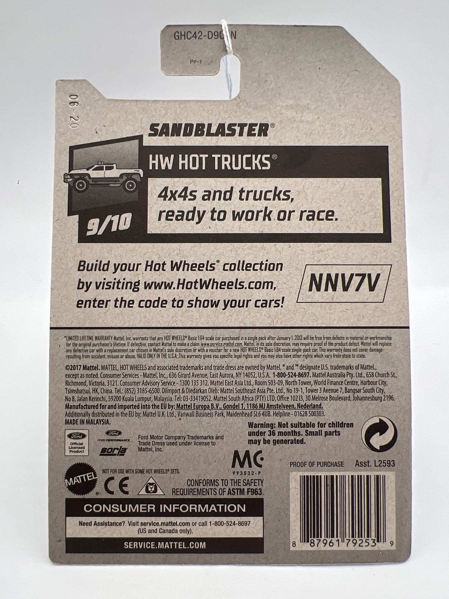 2020 Hot Wheels Hot Trucks #215 Sandblaster Ford Black Borla 27C