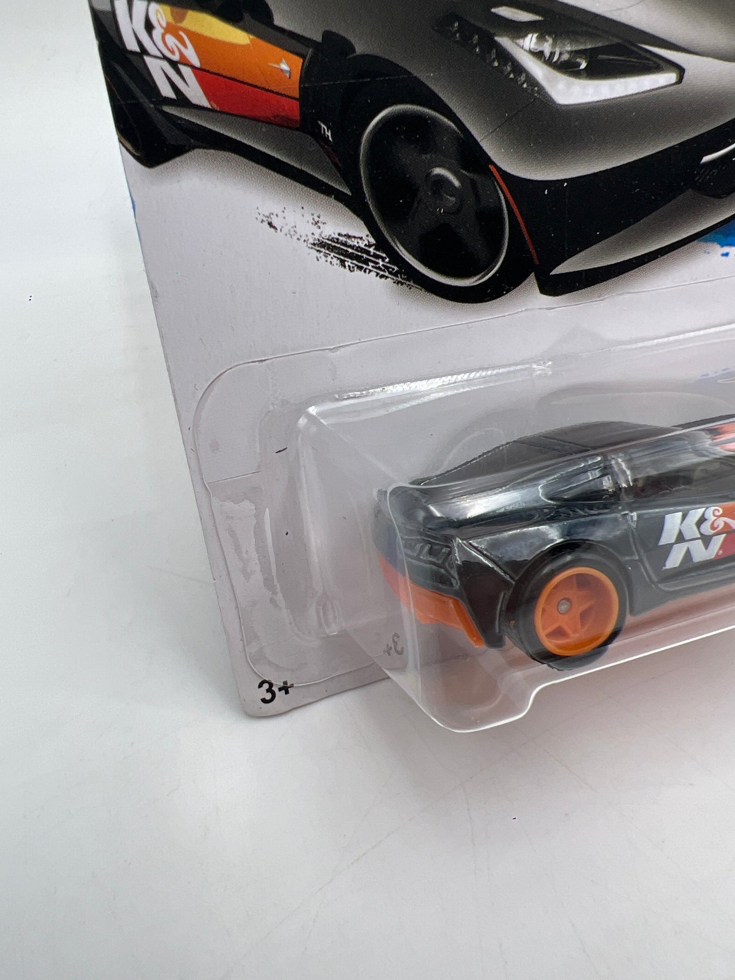 2016 Hot Wheels Super Treasure Hunt #180 14 Corvette Stingray Black K&N W/Protector