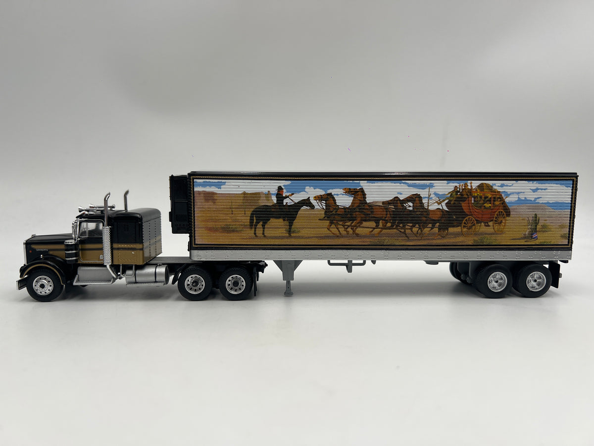 IXO Models 1/64 Scale USA Edition 1976 Kenworth W900 Black W/Trailer