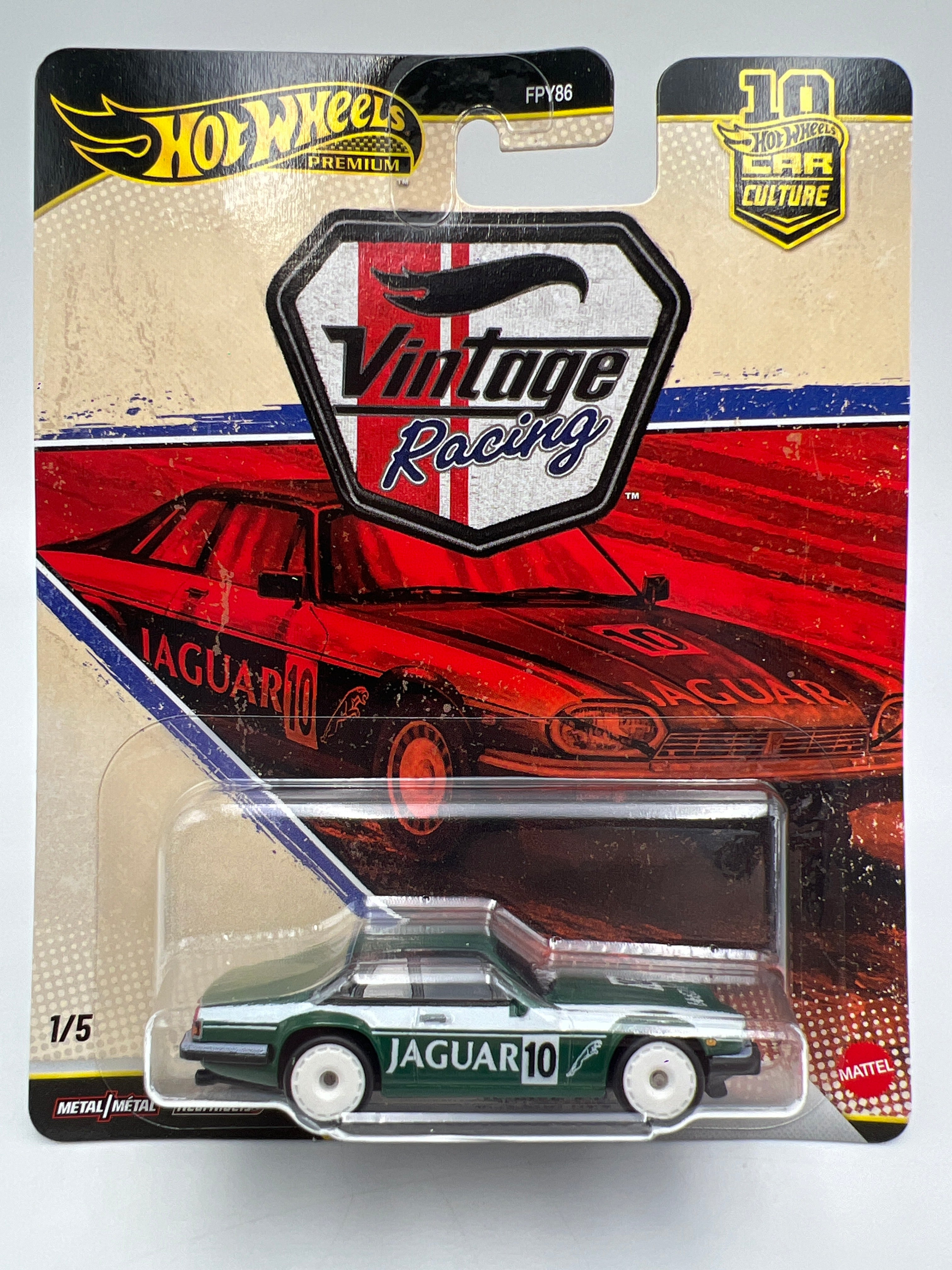 2026 Hot Wheels Premium Vintage Racing #1 Jaguar XJS Green