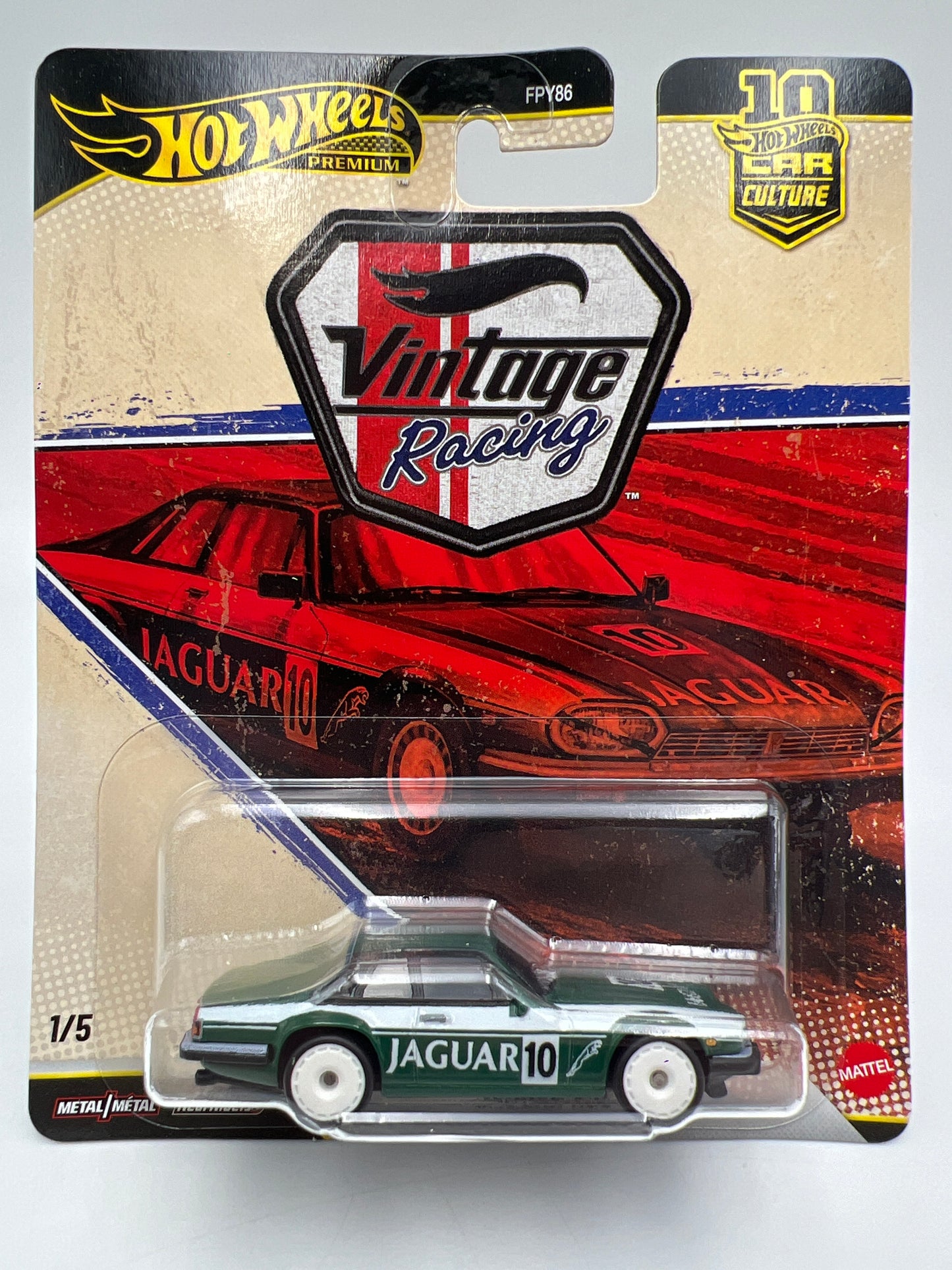 2026 Hot Wheels Premium Vintage Racing #1 Jaguar XJS Green