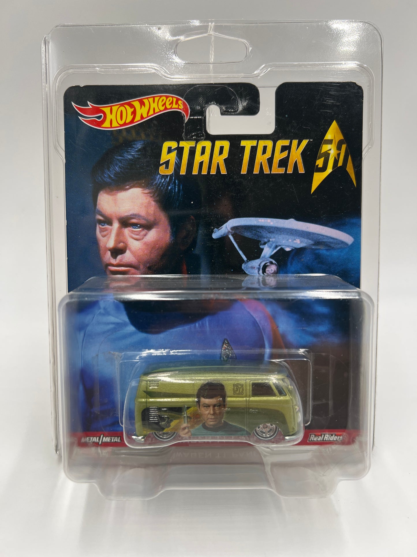 Hot Wheels Premium Star Trek 50th Anniversary Volkswagen T1 Panel Bus Green W/Protector
