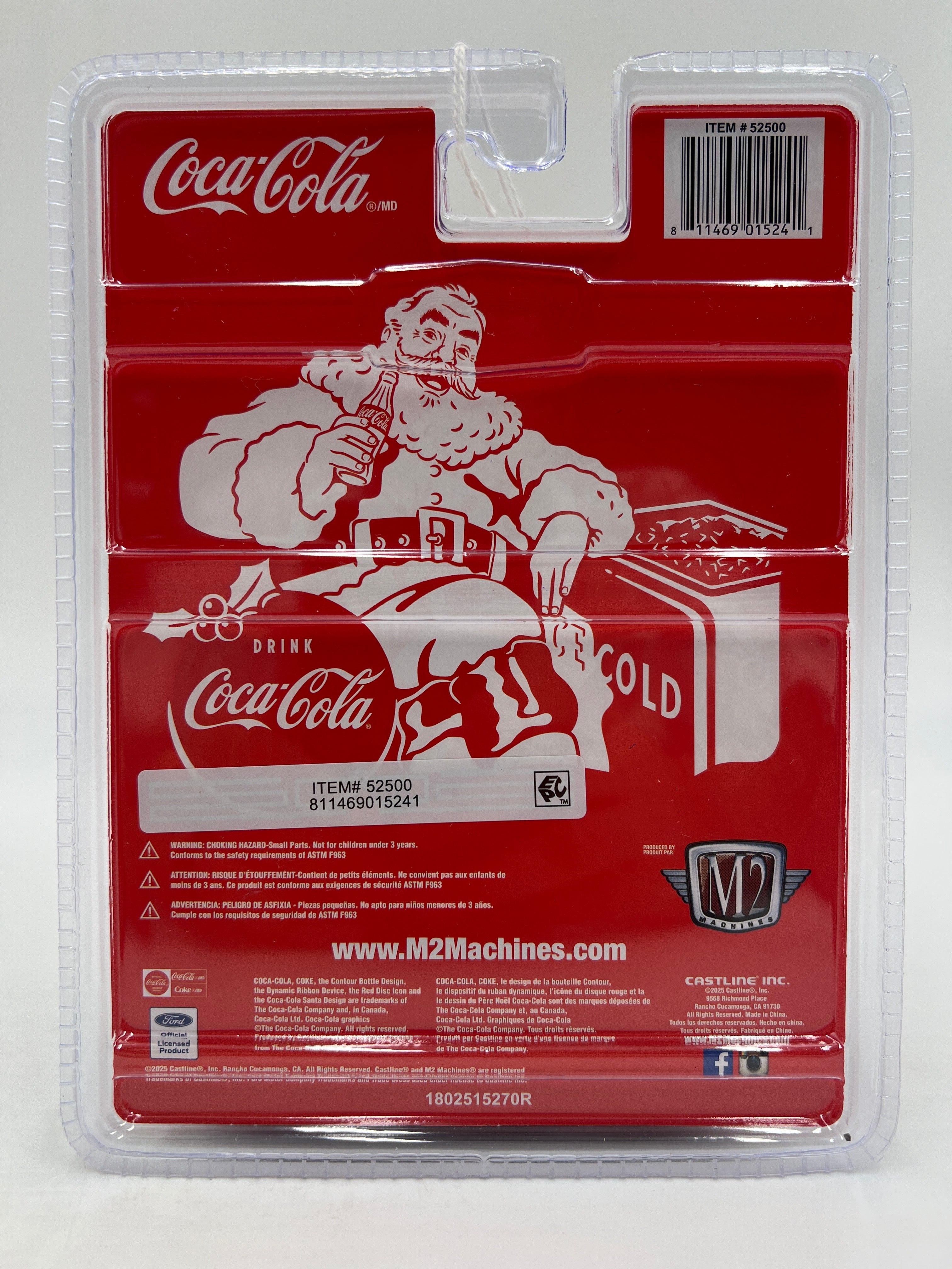 2025 M2 Machines Coca Cola Holidays 1966 Ford Bronco Gold SK10