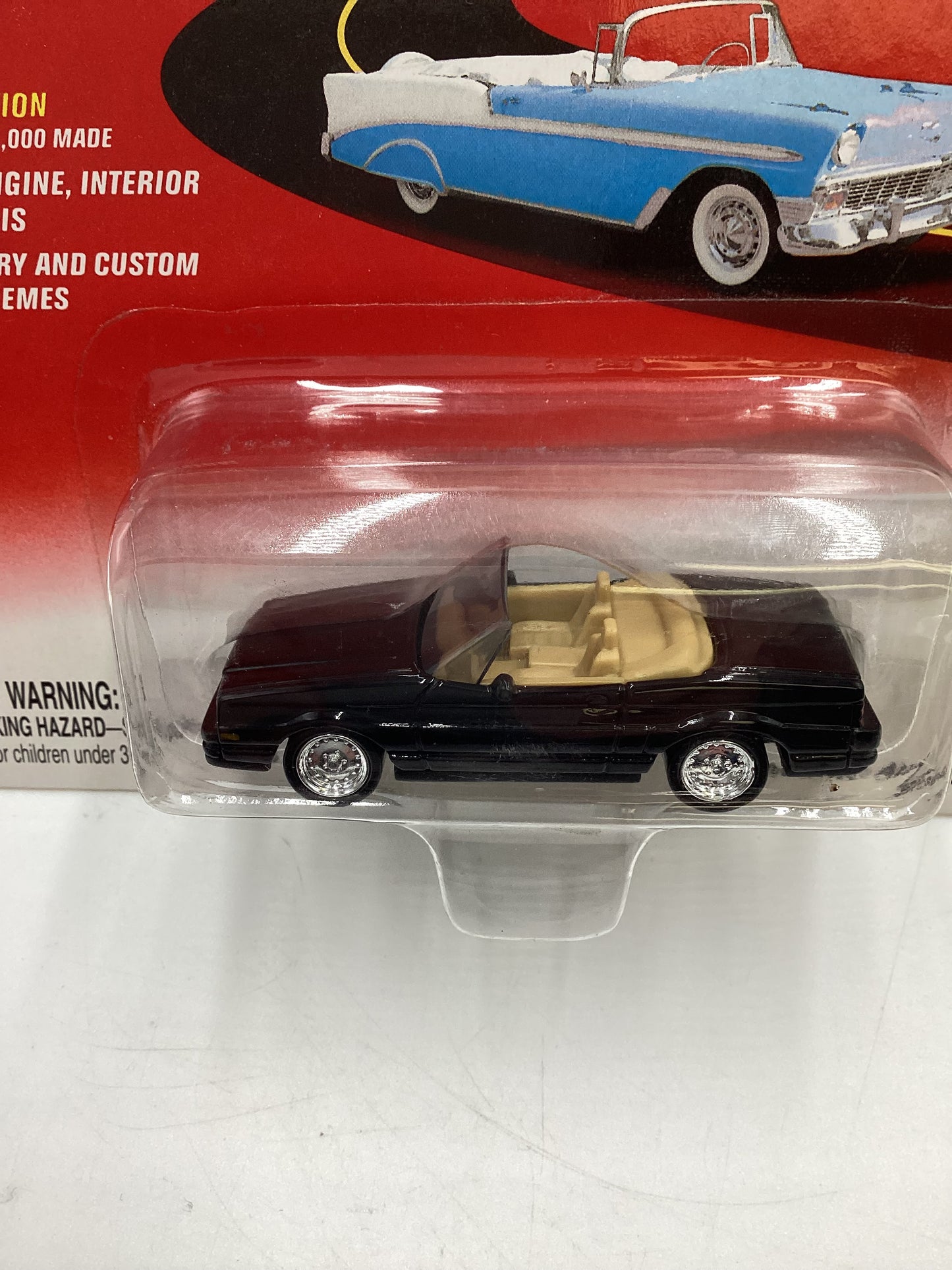 Johnny Lightning Ragtops 1992 Cadillac Allante Black Staple Holes 185D