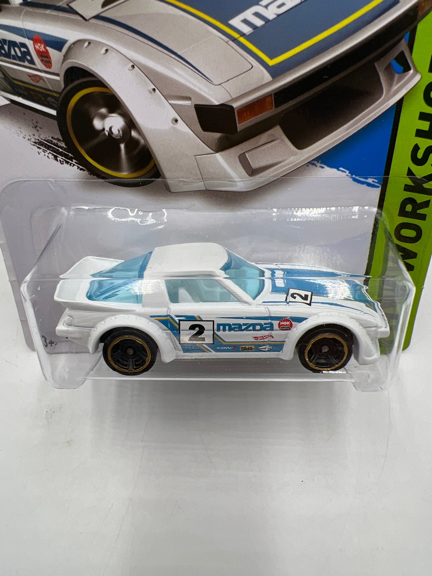 2015 Hot Wheels Workshop #193 Mazda RX7 White 86B