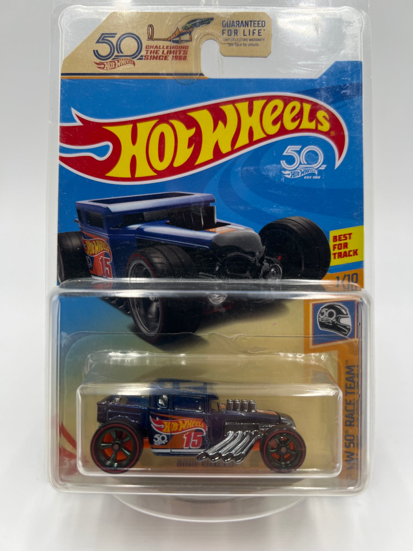 2018 Hot Wheels Super Treasure Hunt Bone Shaker Ultimate Chase W/Protector