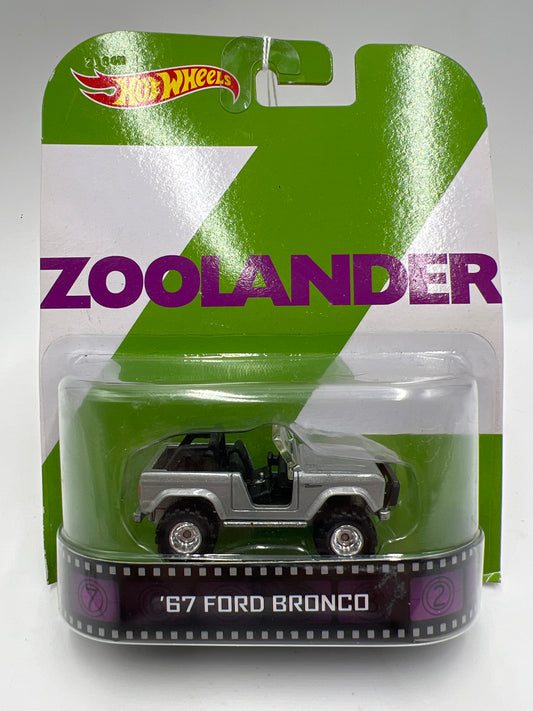 Hot Wheels Retro Entertainment Zoolander 67 Ford Bronco Silver