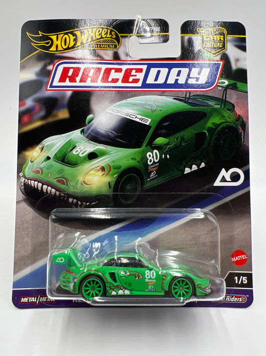Hot Wheels Premium Race Day #1 Rexy Porsche 911 GT3 R 992 Green 241B