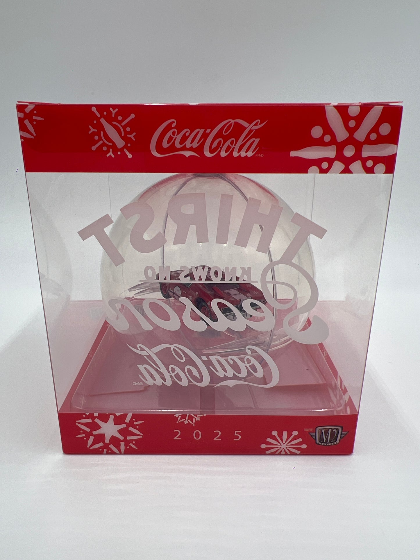 2025 M2 Machines Coca Cola Holiday Christmas Ornaments 1966 Ford GT40 Red