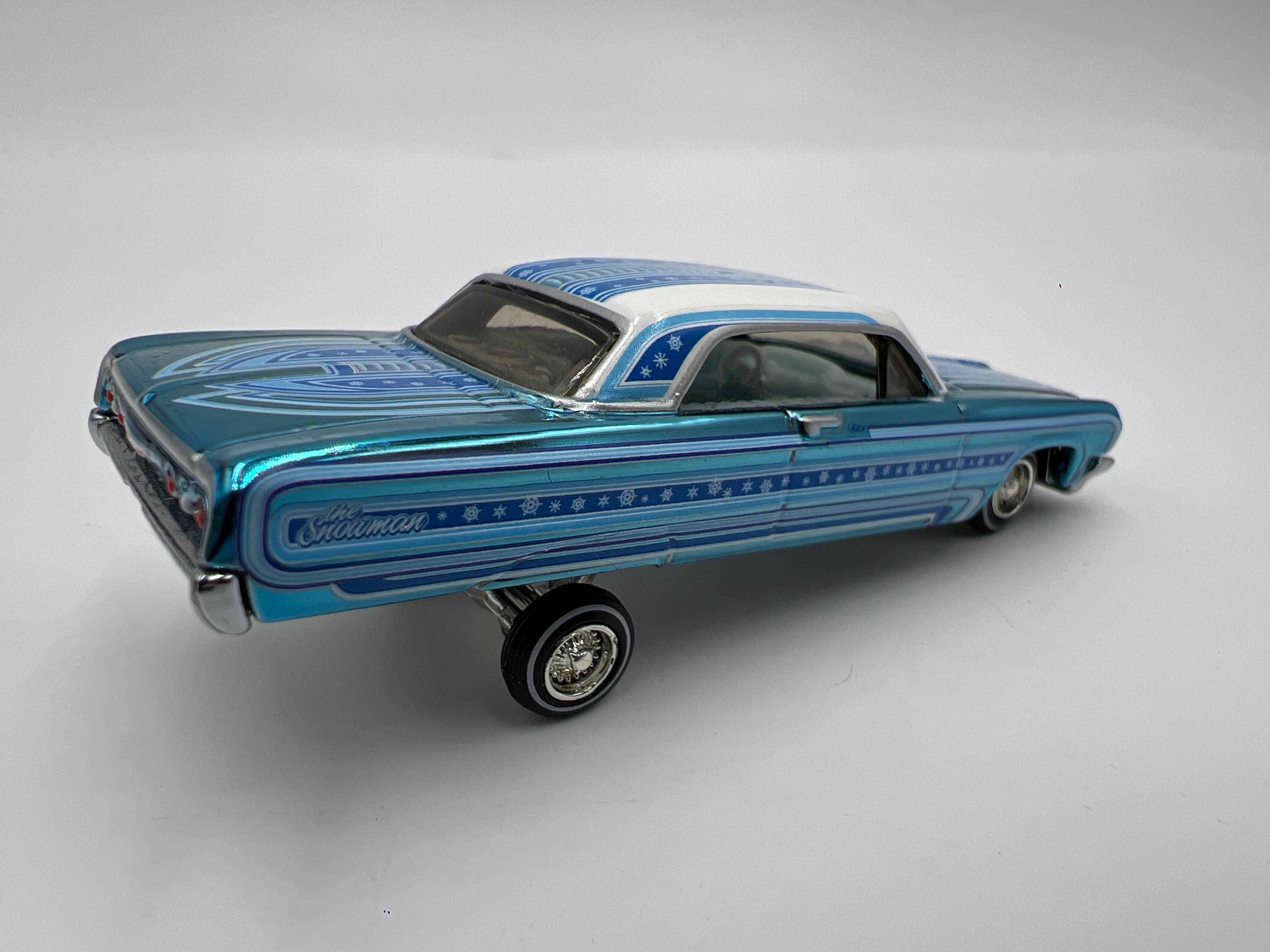 Hot Wheels RLC Lowrider 64 Chevrolet Impala Snowman Blue Loose