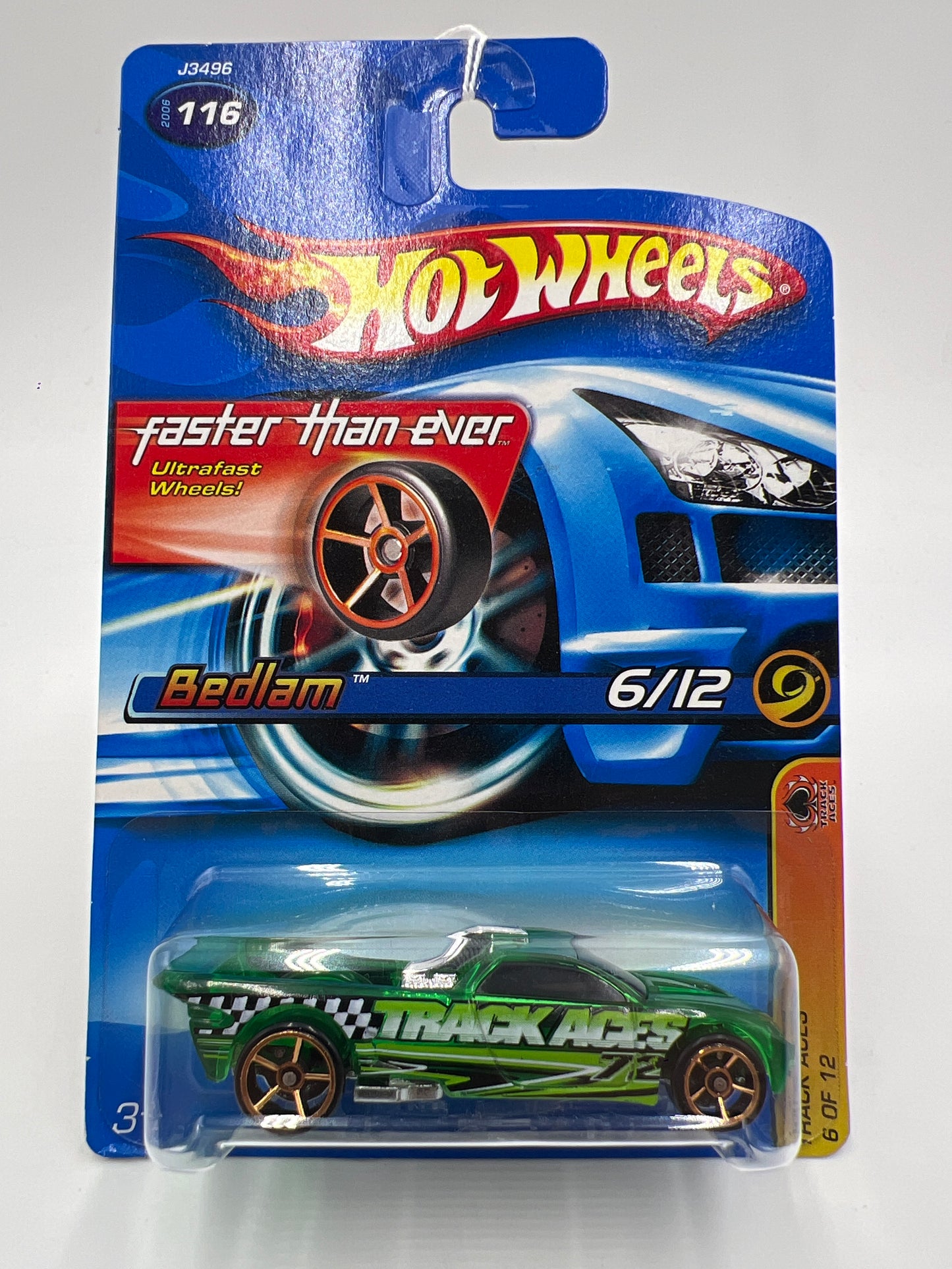 2006 Hot Wheels Faster Than Ever Track Aces #116 Bedlam Green 114D