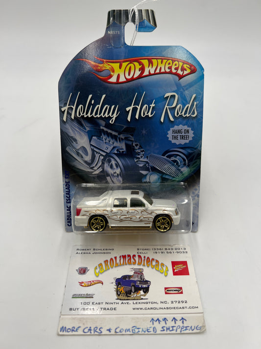 2010 Hot Wheels Holiday Hot Rods Cadillac Escalade EXT White 161K