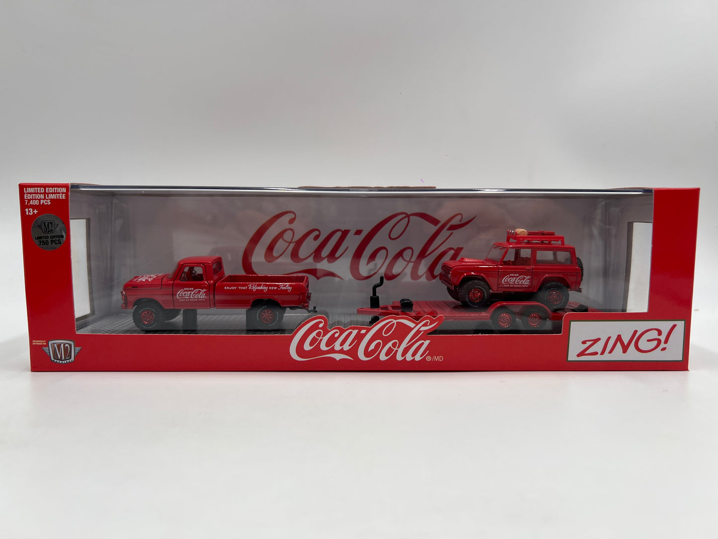 M2 Machines Auto Haulers CHASE Coca Cola 1972 Ford F-250 Explorer 4x4 & 1966 Ford Bronco TW11
