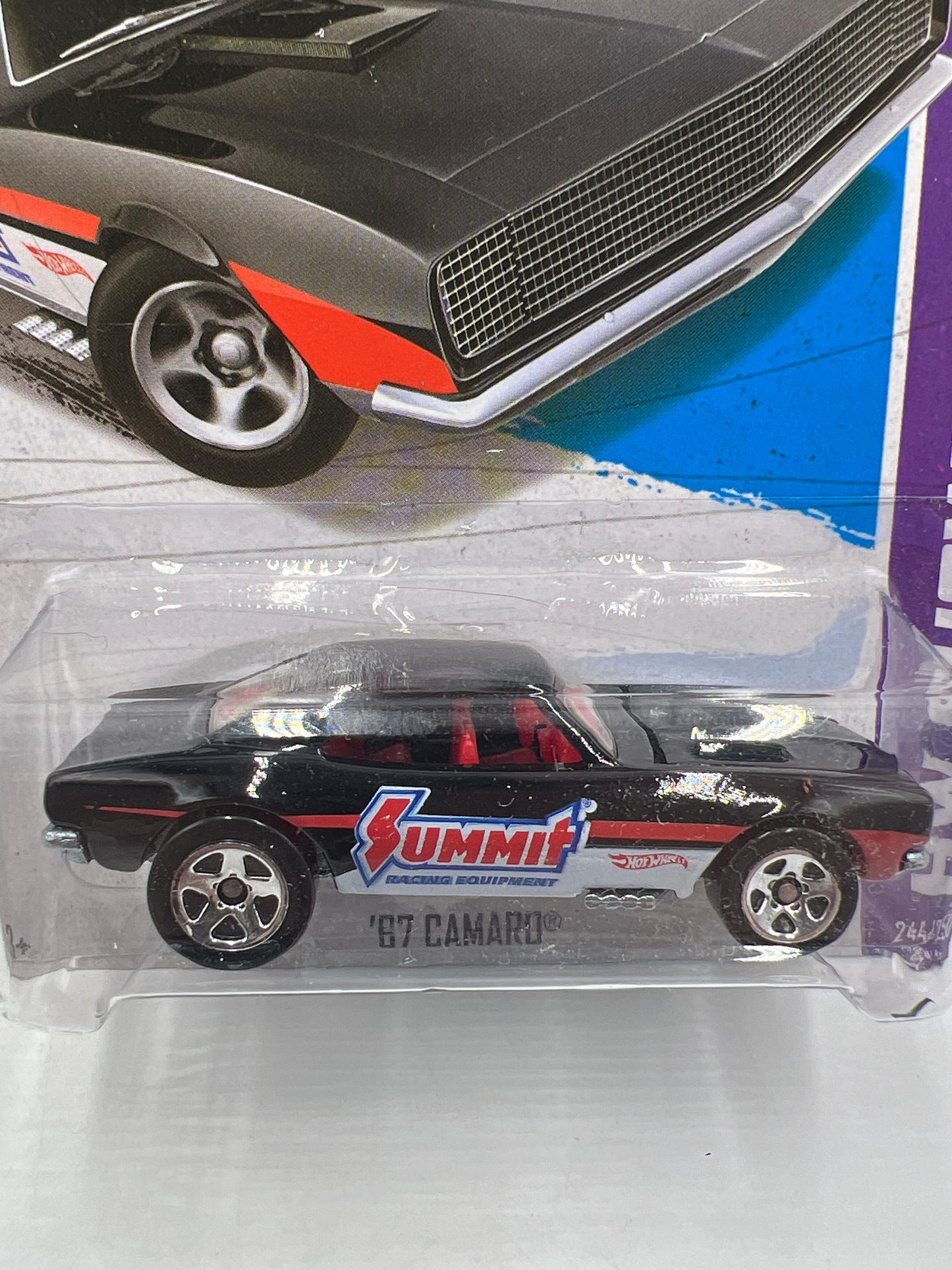 2013 Hot Wheels Showroom #244 67 Camaro Black Summit 18D