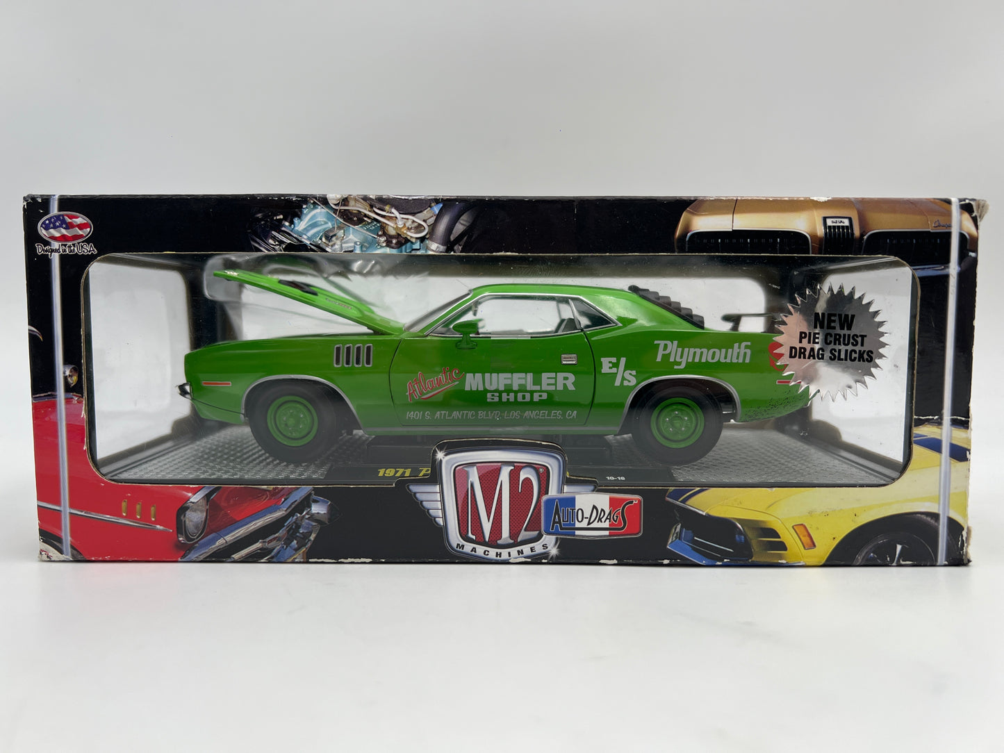 M2 Machines 1/24 10-16 Auto Drags 1971 Plymouth Cuda 440 Green VHTF
