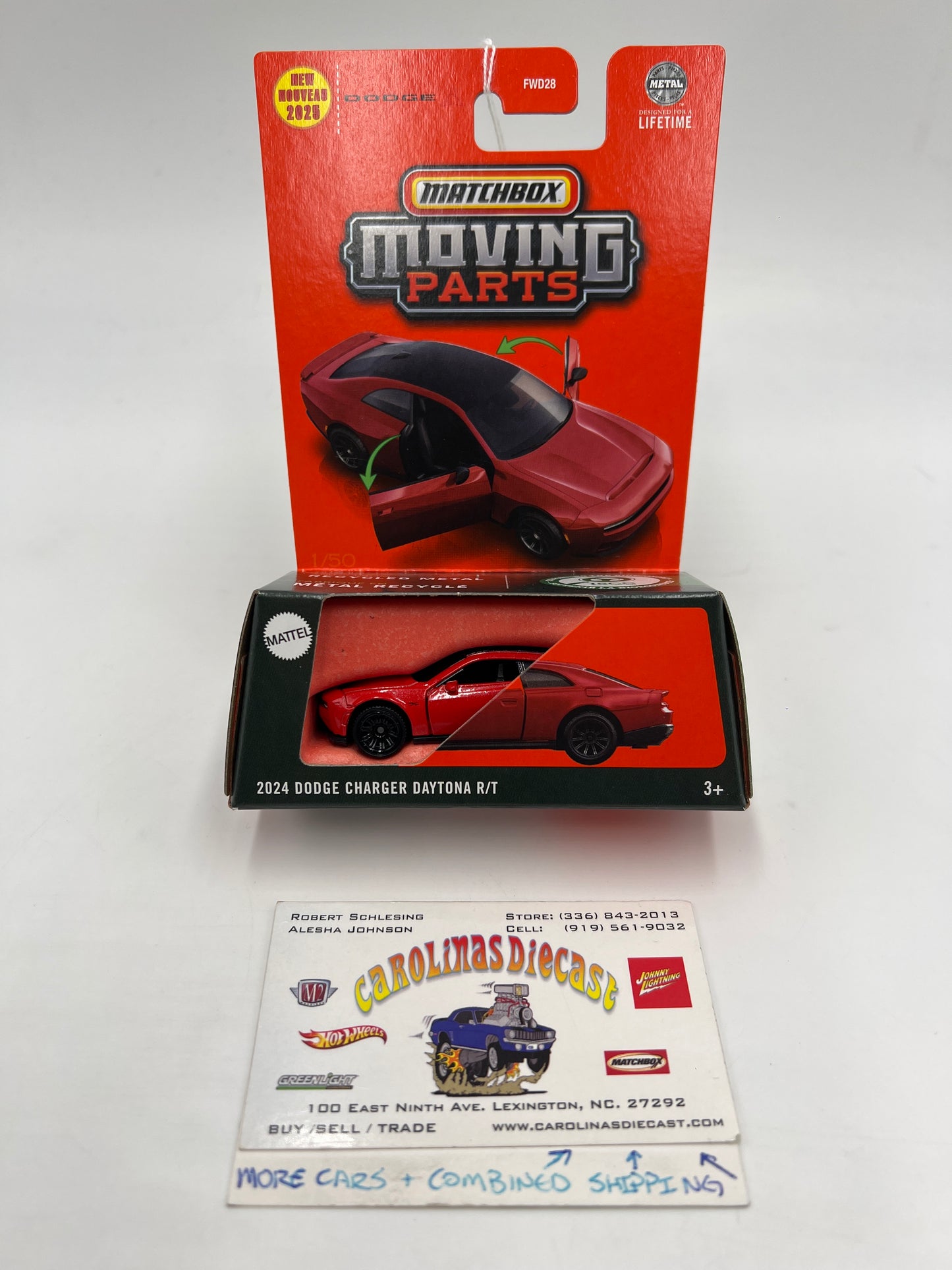 2025 Matchbox Moving Parts #1 2024 Dodge Charger Daytona R/T Red 164E