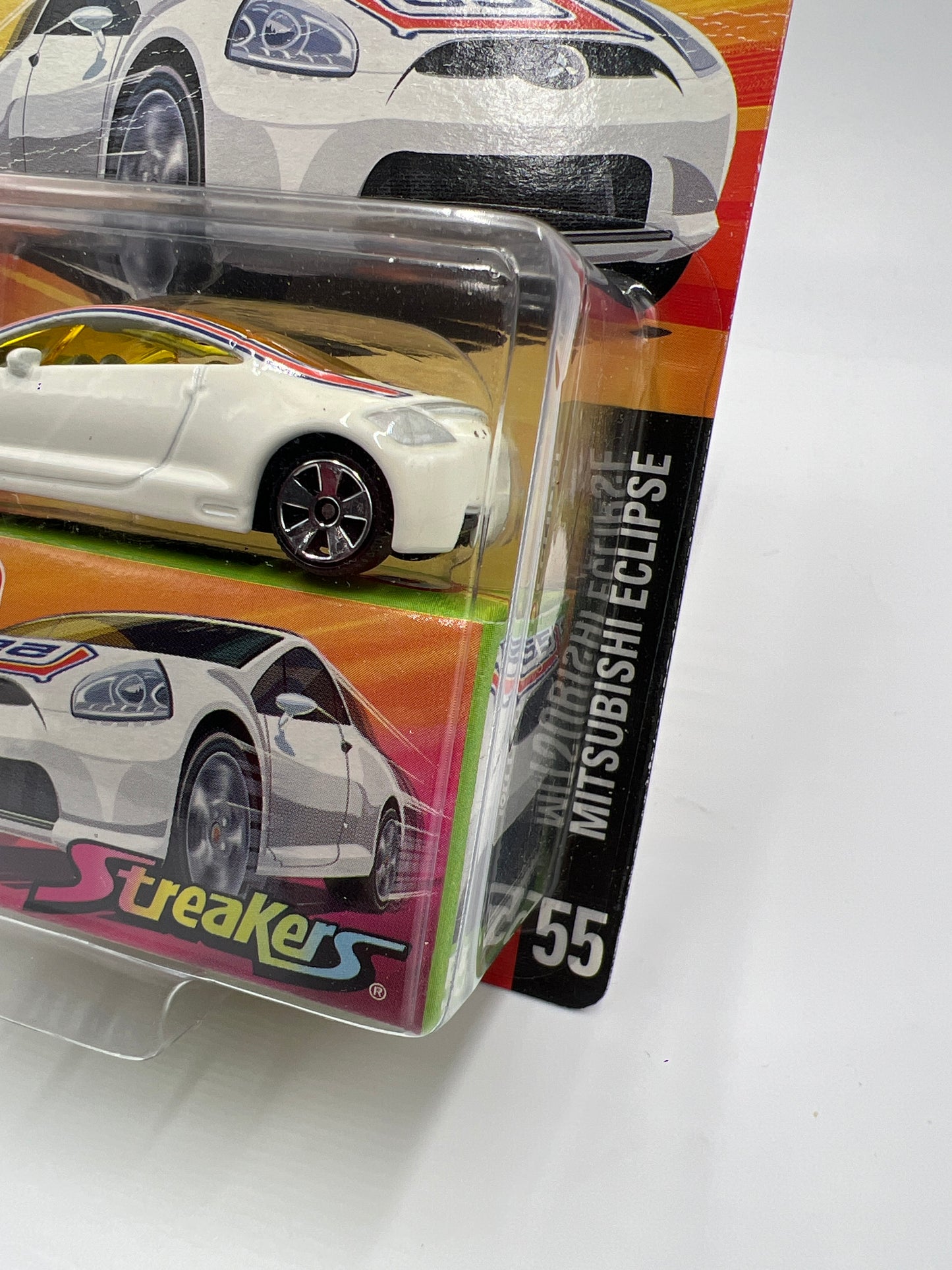 Matchbox Streakers #55 Mitsubishi Eclipse White Card Not Perfect (1) 173A