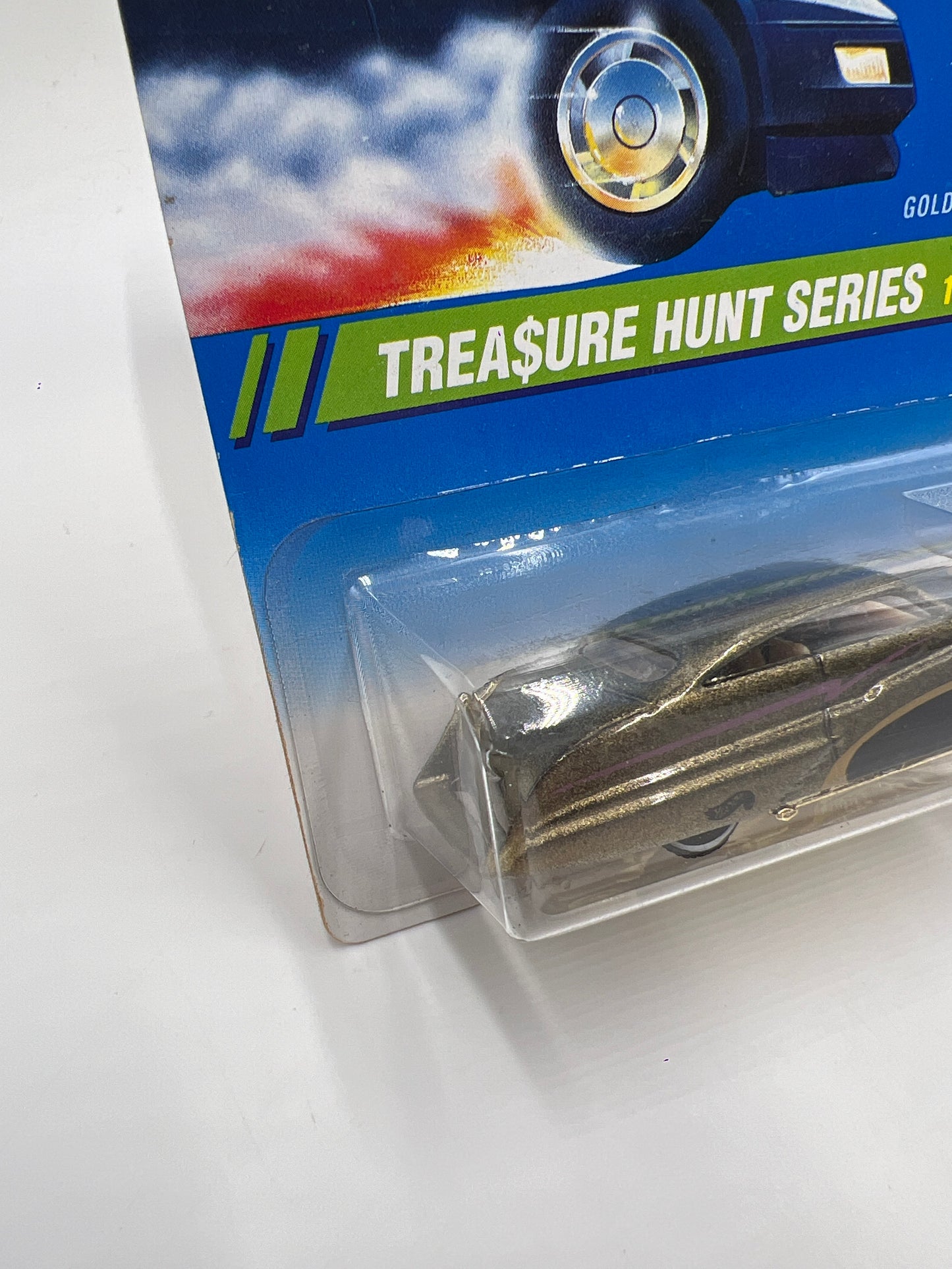 1995 Hot Wheels Treasure Hunt Series #2 Real Riders Gold Passion W/Protector