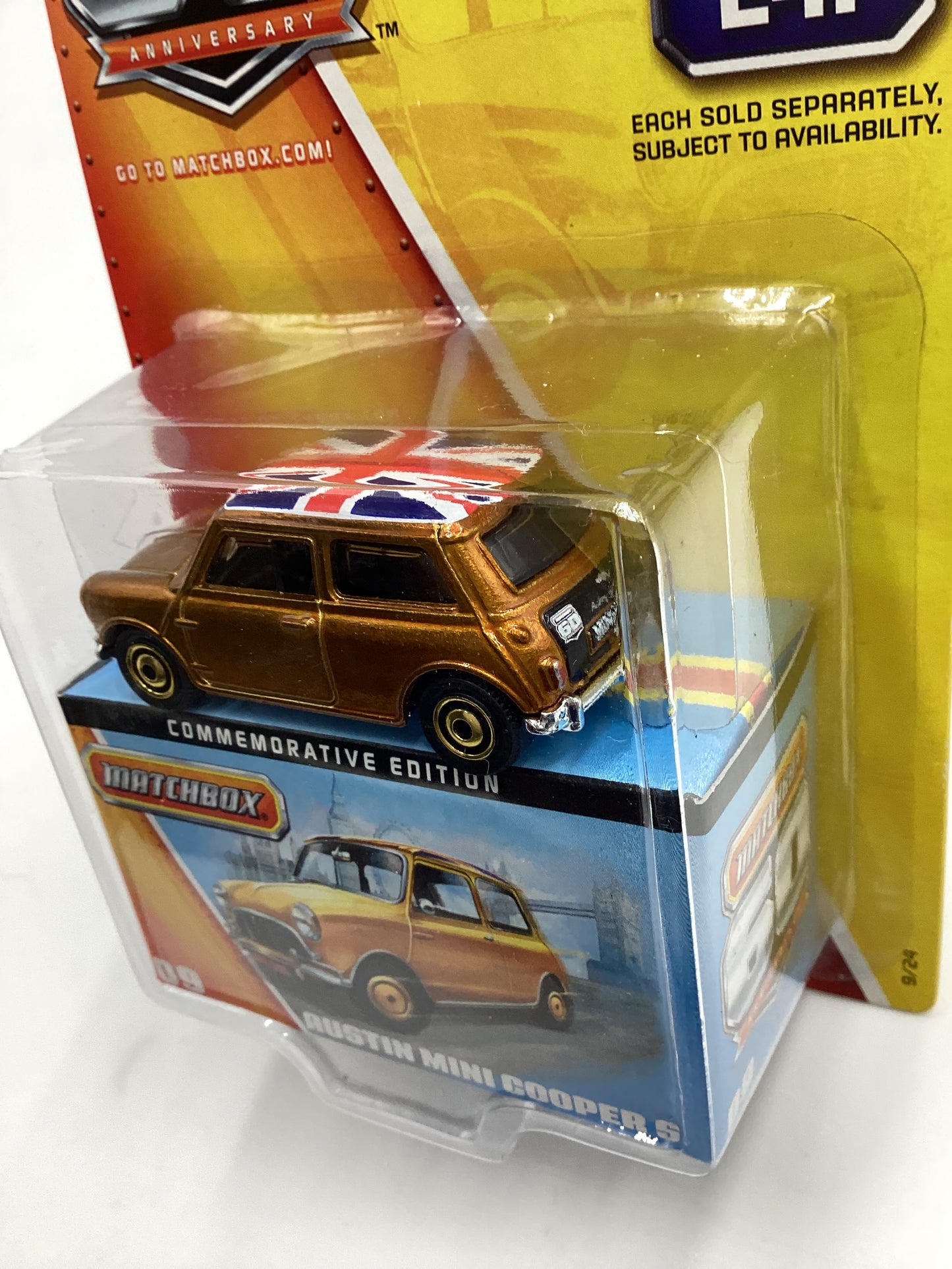 Matchbox 60th Anniversary #9 Austin Mini Cooper S Gold