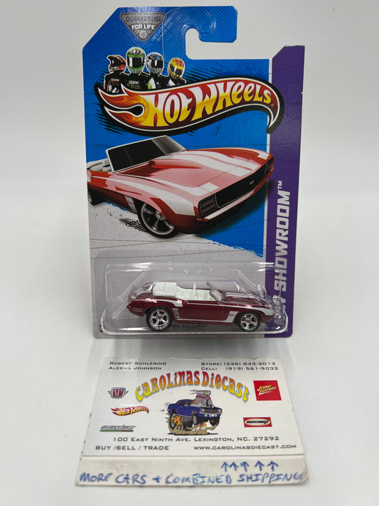 2013 Hot Wheels Super Treasure Hunt #197 69 Camaro Red W/ Protector