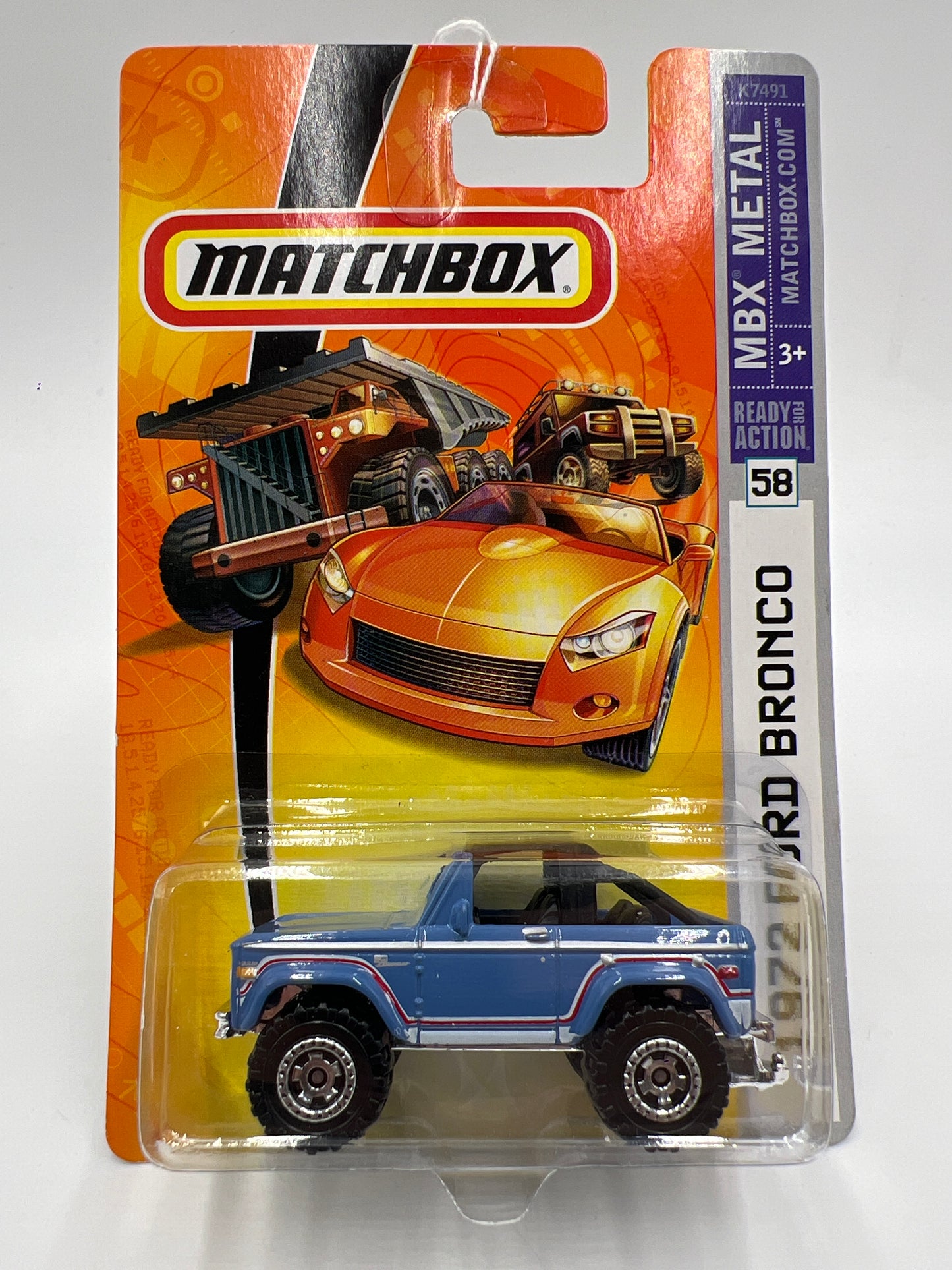 Matchbox MBX Metal #58 1972 Ford Bronco Blue 209D