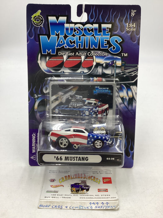 Muscle Machines 03-38 66 Mustang American Flag 222B