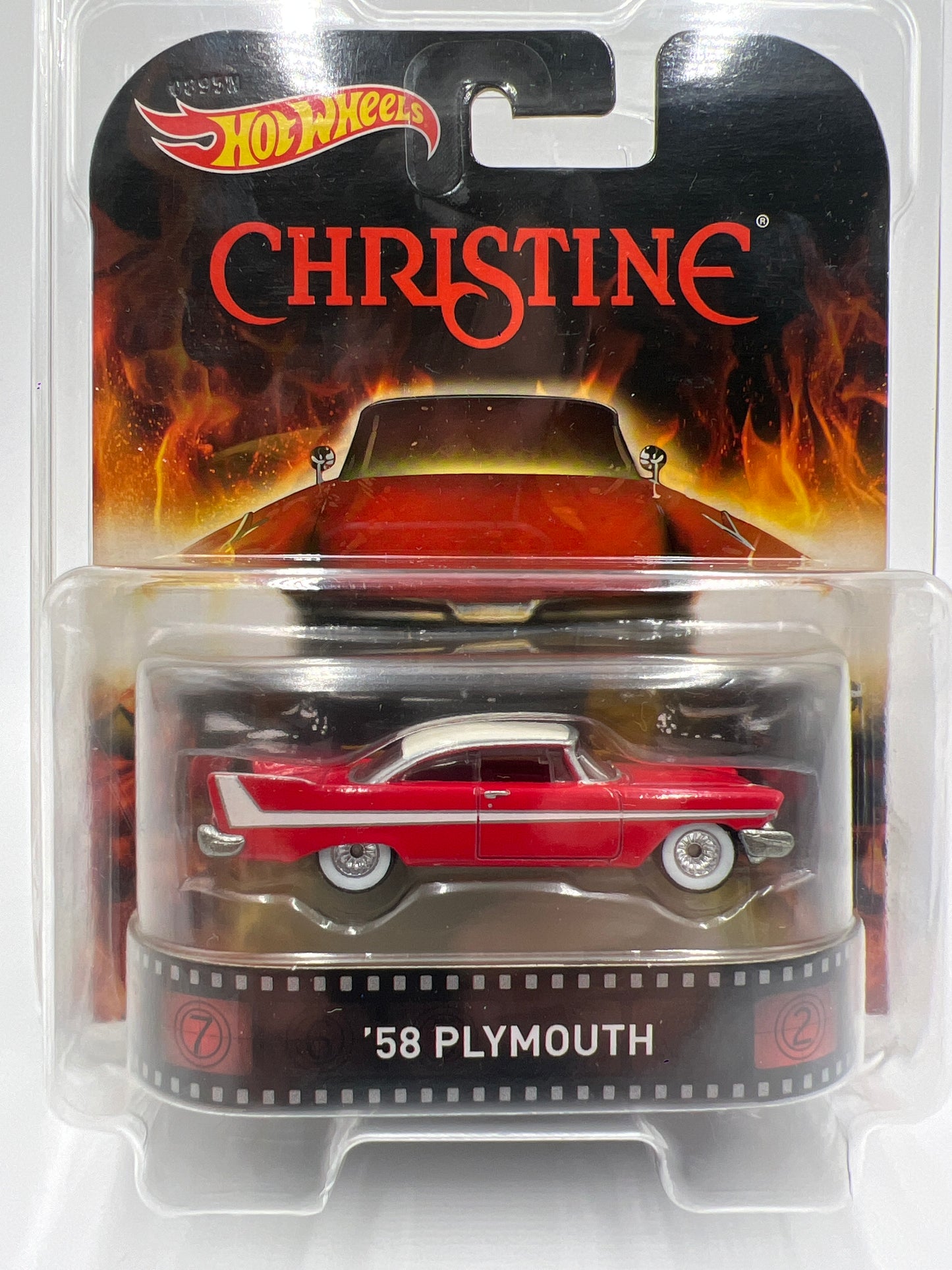 Hot Wheels Premium Retro Entertainment Christine 58 Plymouth Red W/Protector