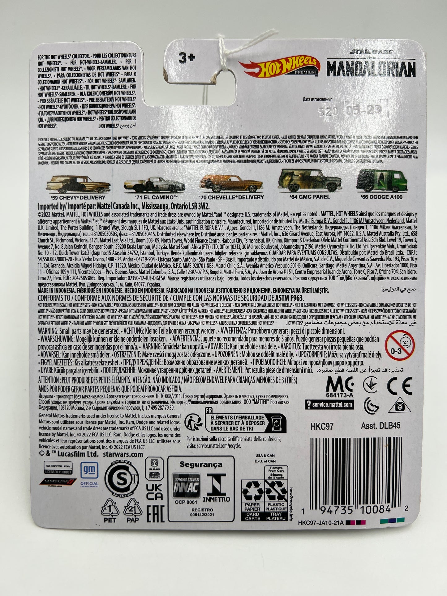 Hot Wheels Premium Star Wars The Mandalorian #5 66 Dodge A100 269H