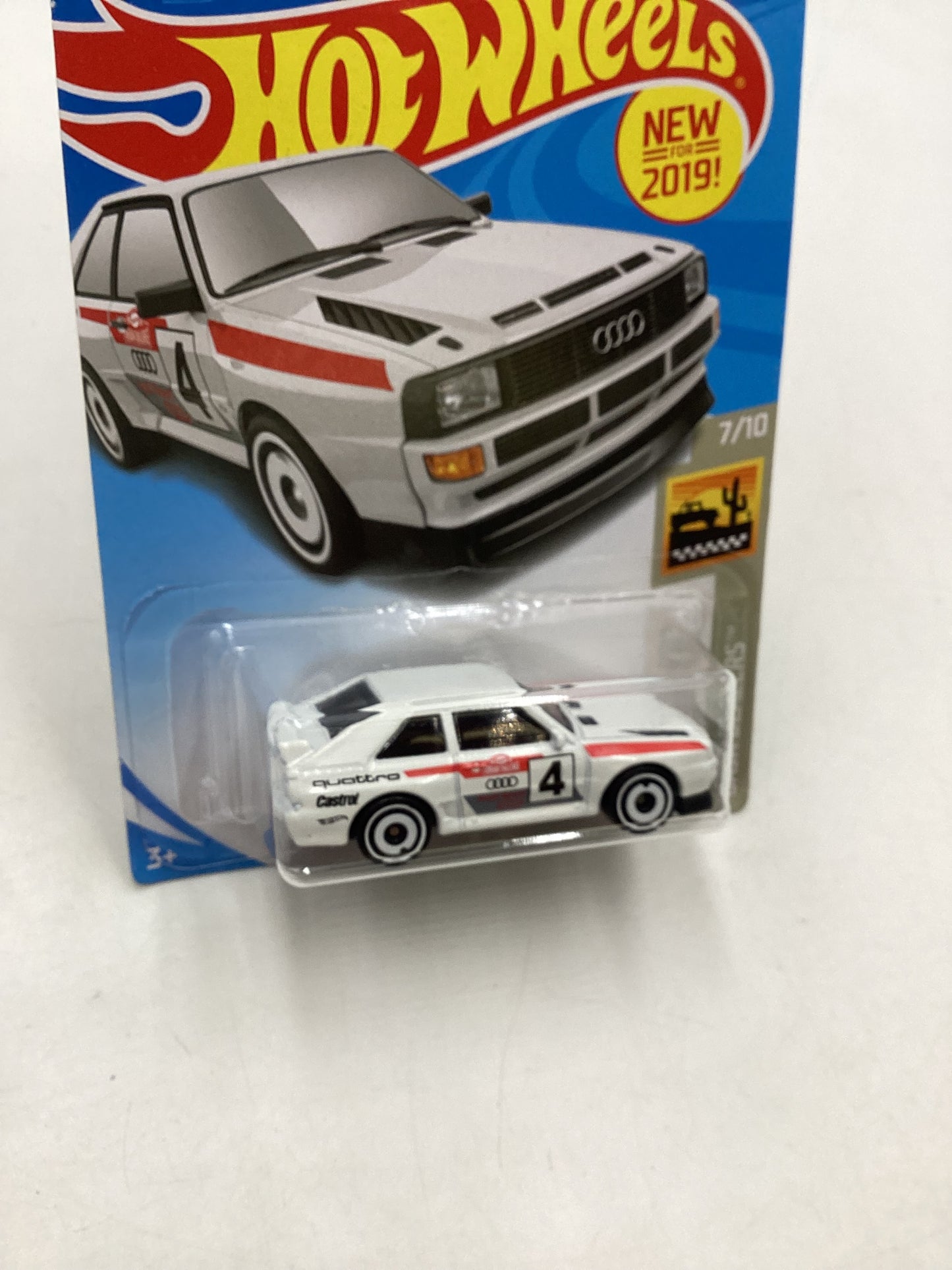 2019 Hot Wheels #43 84 Audi Sport Quattro White 107C