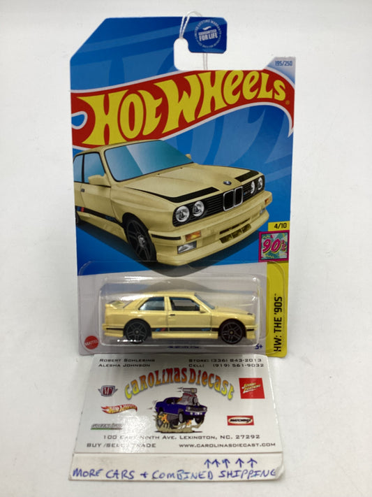 2024 Hot Wheels #195 92 BMW M3 Yellow 109F