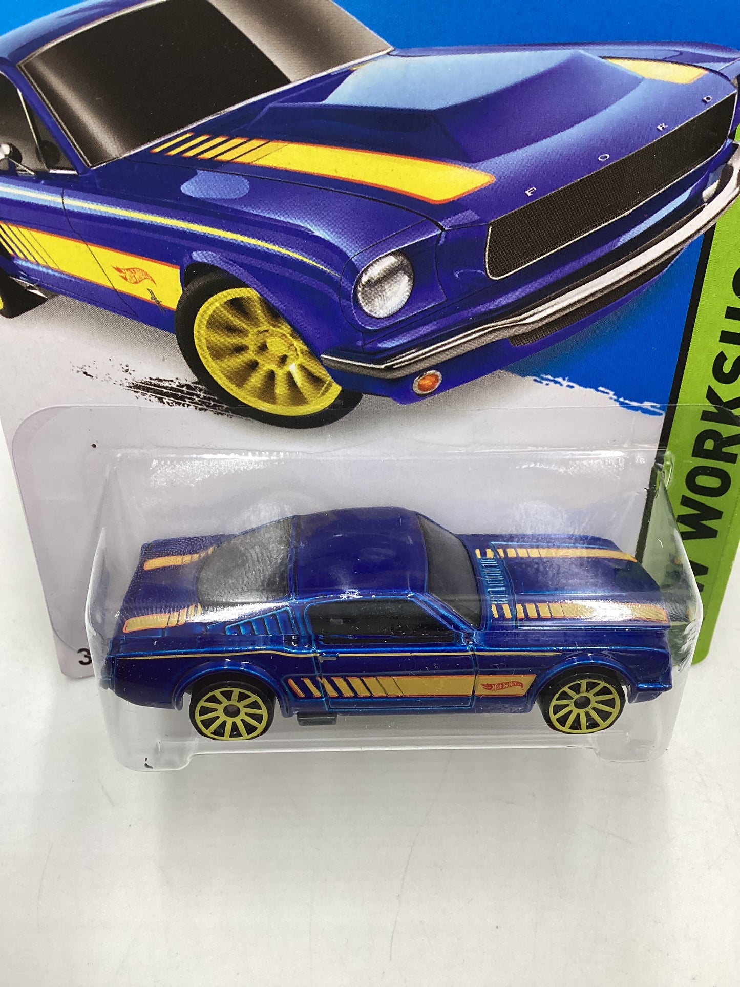 2015 Hot Wheels Workshop #242 65 Mustang 2+2 Fastback Blue 26H