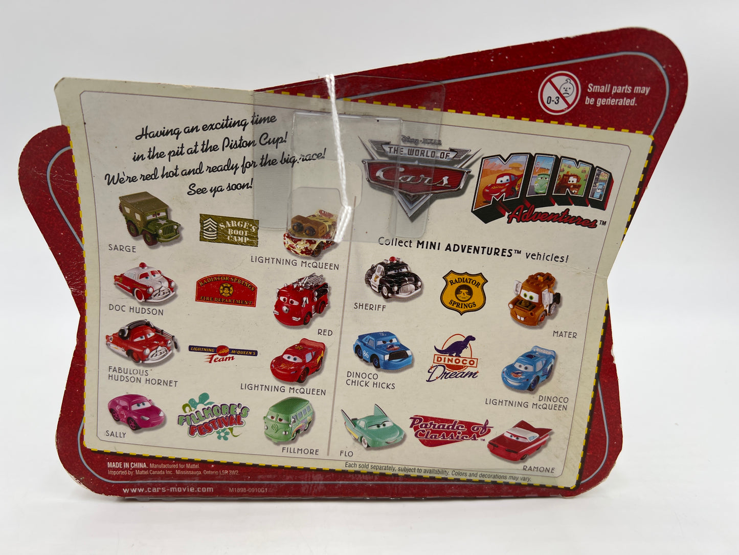 Disney Pixar The World Of Cars 2 Pack Mini Adventures Lightning McQueens Team #2 139G