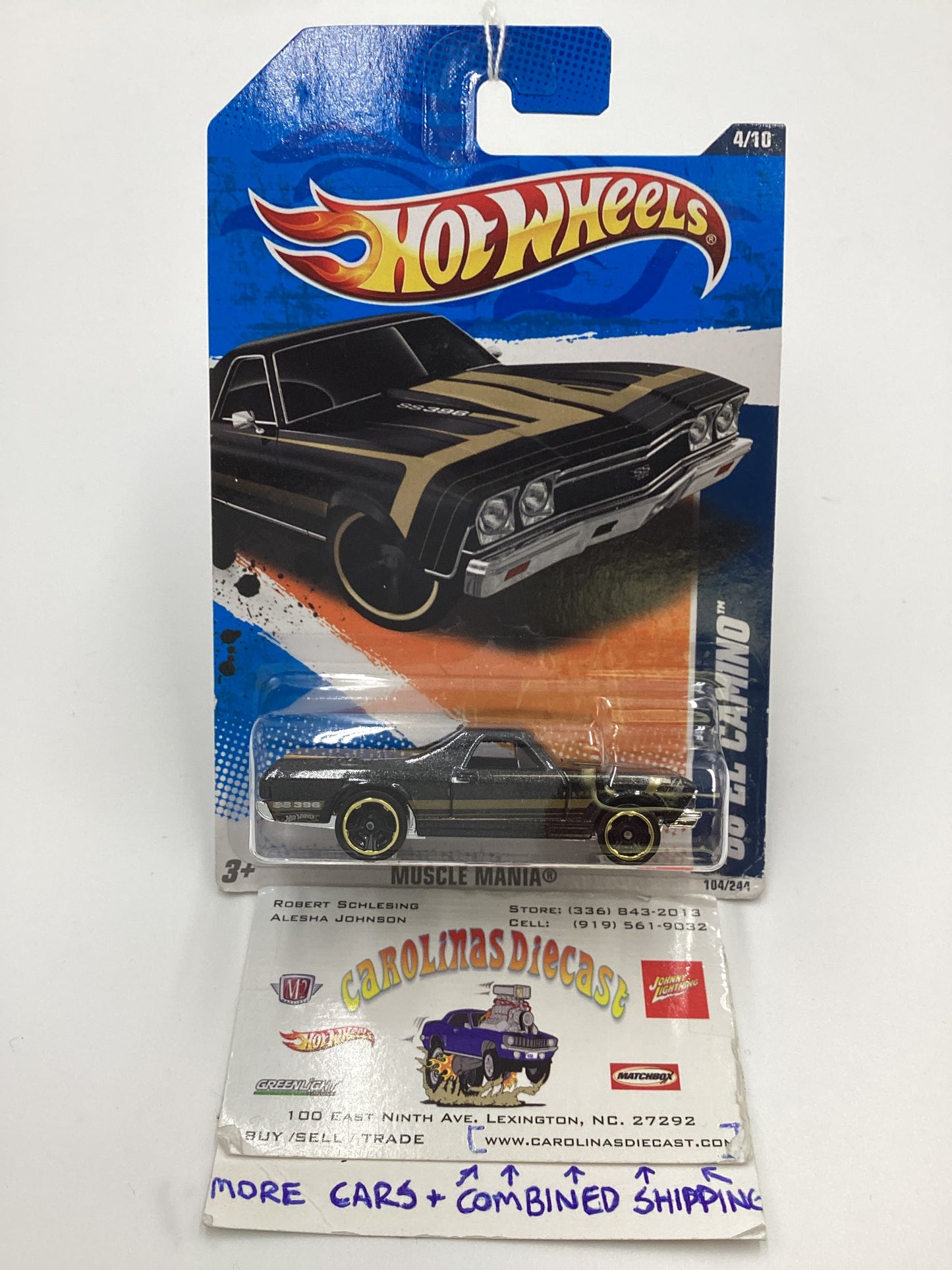 2011 Hot wheels #104 68 El Camino Black