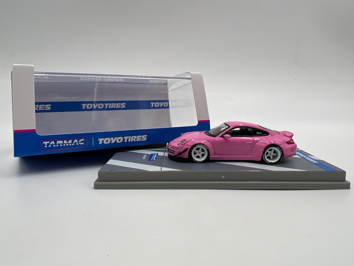 Tarmac Works x Hobby 64 Porsche RWB 997 Pink Toyo Tires