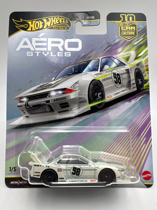 2026 Hot Wheels Aero Styles #1 LB-Kaido Works Nissan R32 Skyline GT-R White