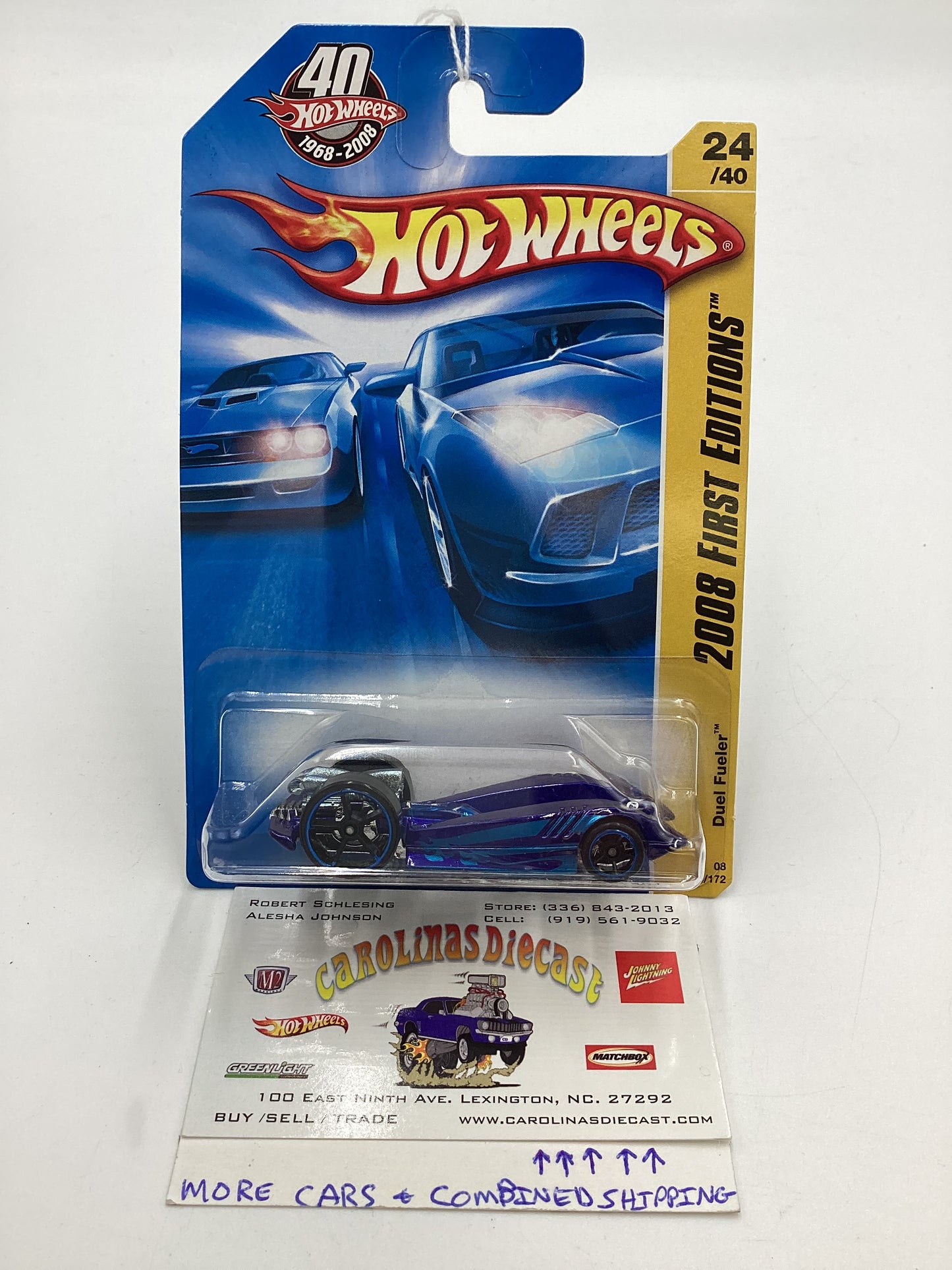 2008 Hot Wheels New Models #24 Duel Fueler Blue BB6