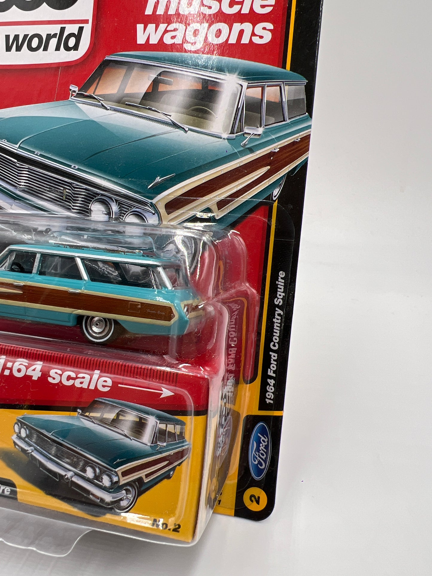 Auto World Muscle Wagons Release 1 Version A 1964 Ford Country Squire Blue