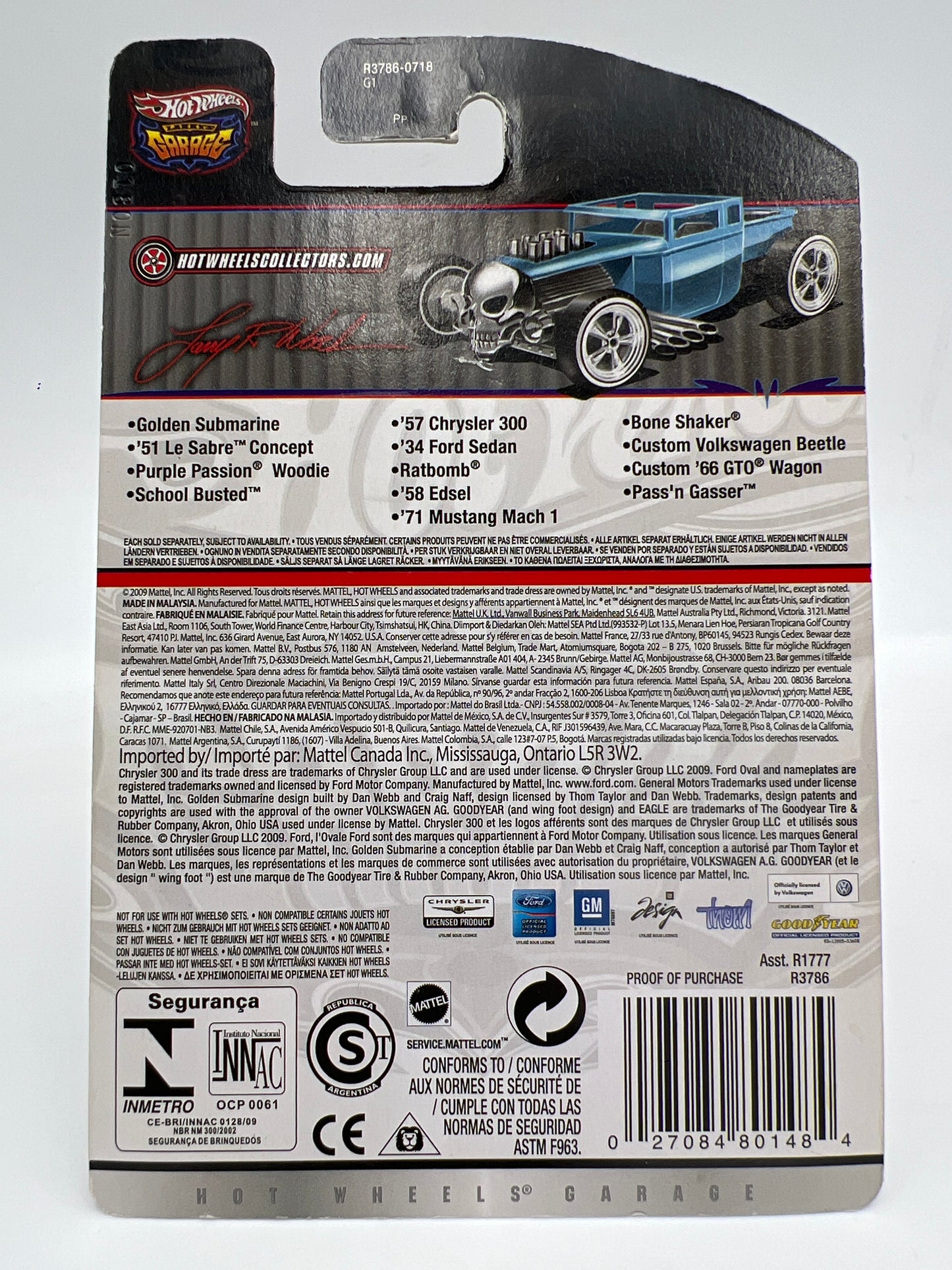 Hot Wheels Premium Larrys Garage #16 Pass N Gasser White/Blue