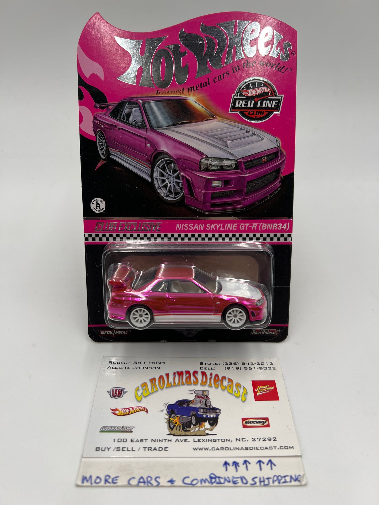 2023 Hot Wheels RLC Club Exclusive Nissan Skyline GT-R BNR34 Pink W/Protector