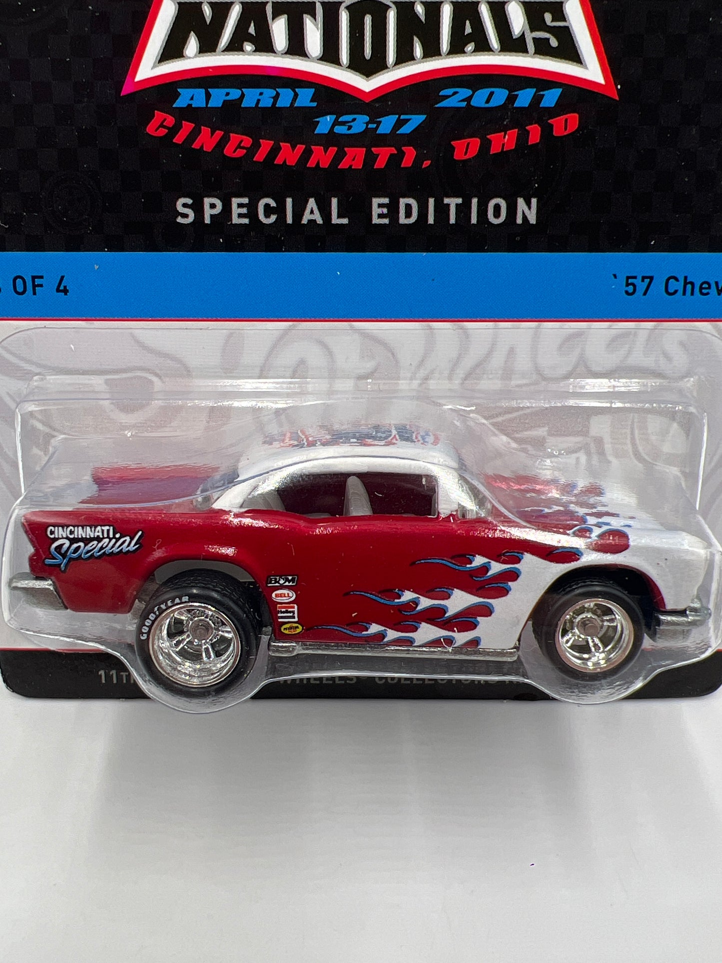 2011 Hot Wheels 11th Annual Collectors Nationals OH #1665/2000 57 Chevy W/Protector
